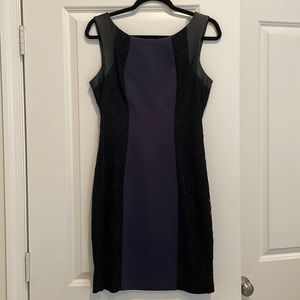 Guess faux leather lace body con dress